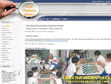 Tablet Screenshot of library.poolcheckers.com